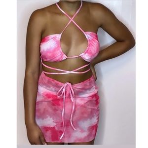 Pink 3 piece swimsuit